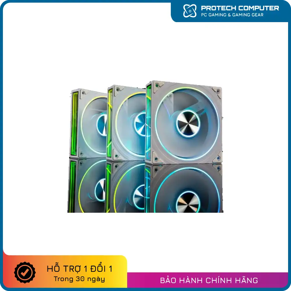 Fan led argb transwarp màu trắng